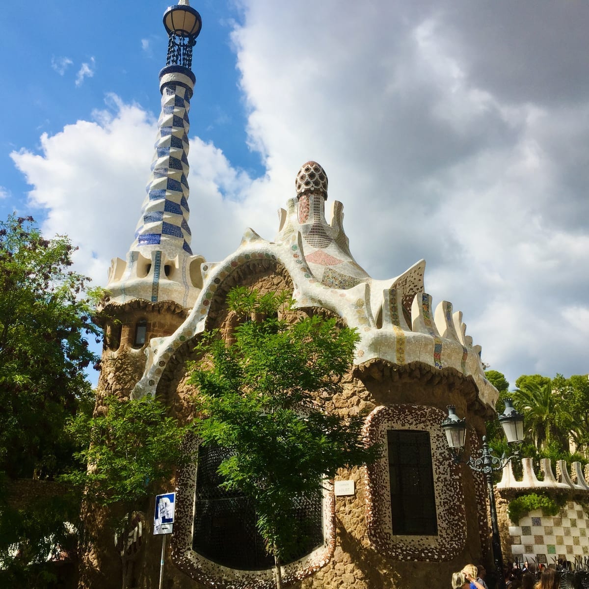 Colourful Gaudí-designed house in Park Güell